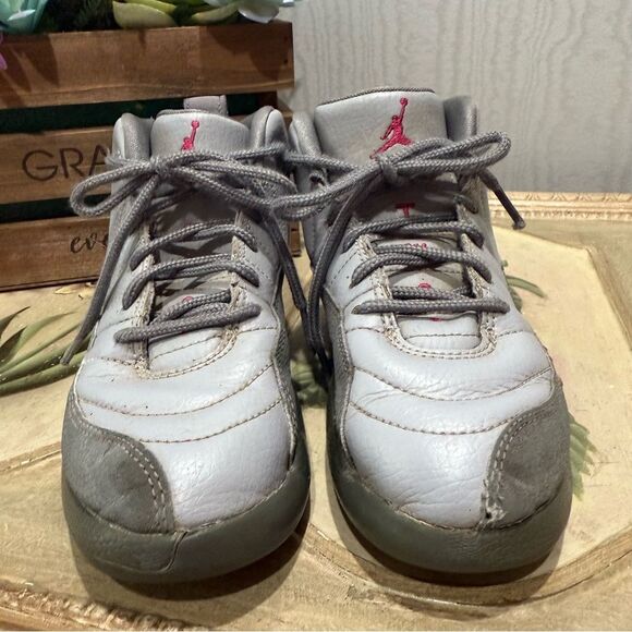 Nike Air Jordan 12 Retro Wolf Grey 510816-029 Athletic Shoes Youth Child’s 12C - Picture 6 of 12